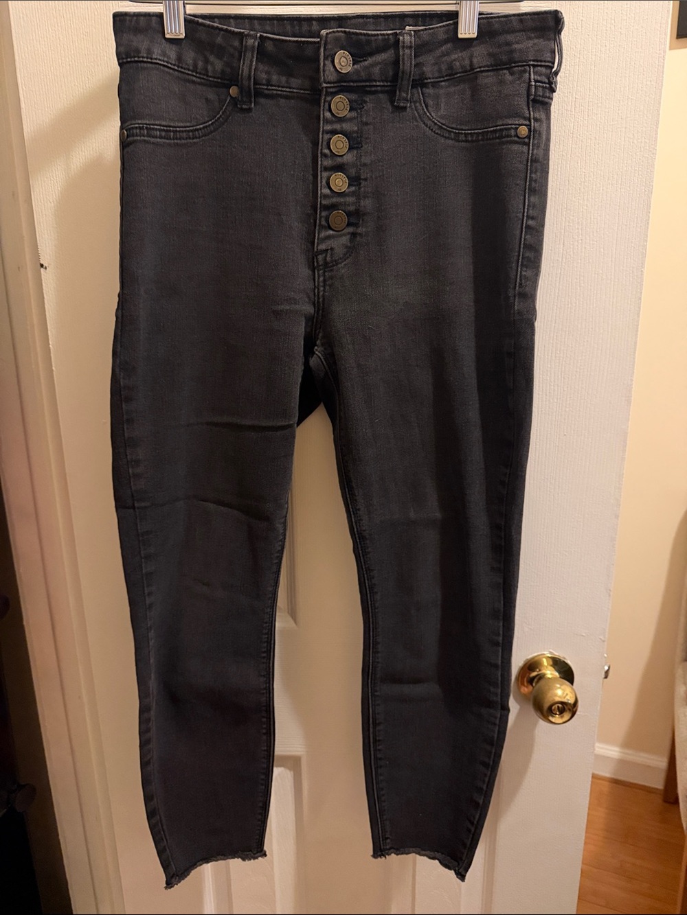 pistola Washed Black High-Rise Skinny Jeans with Button-Fly